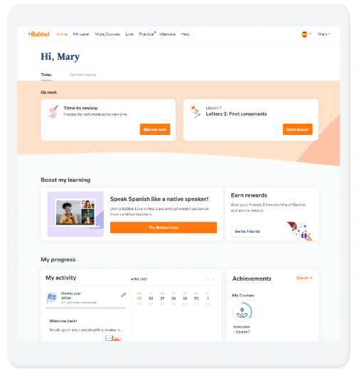 screenshot of Babbel for Business